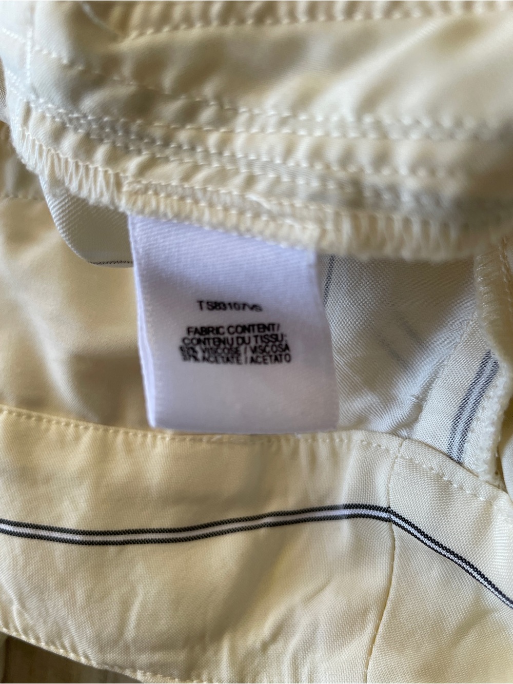 Derek Lam Light Yellow Wide-Leg Pants with Black & White Pinstripes SZ 8 EUC - Picture 13 of 15
